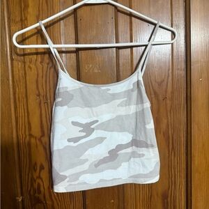 American Eagle Outfitters Gray and Cream Camisole